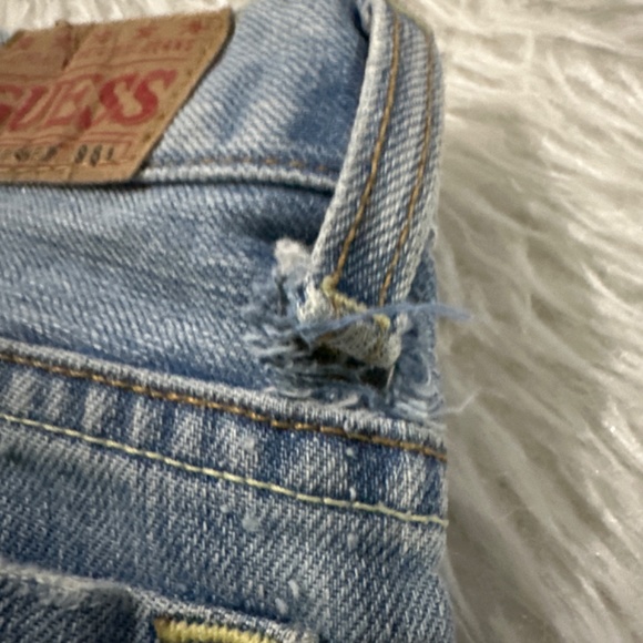 Guess Y2K women’s distressed light wash denim jeans size 26 - Picture 10 of 10